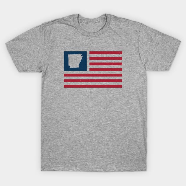 Vintage Arkansas USA Flag // Retro American Flag Stars and Stripes T-Shirt by SLAG_Creative
